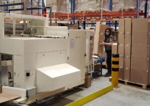Packaging Machine In A Warehouse Setting